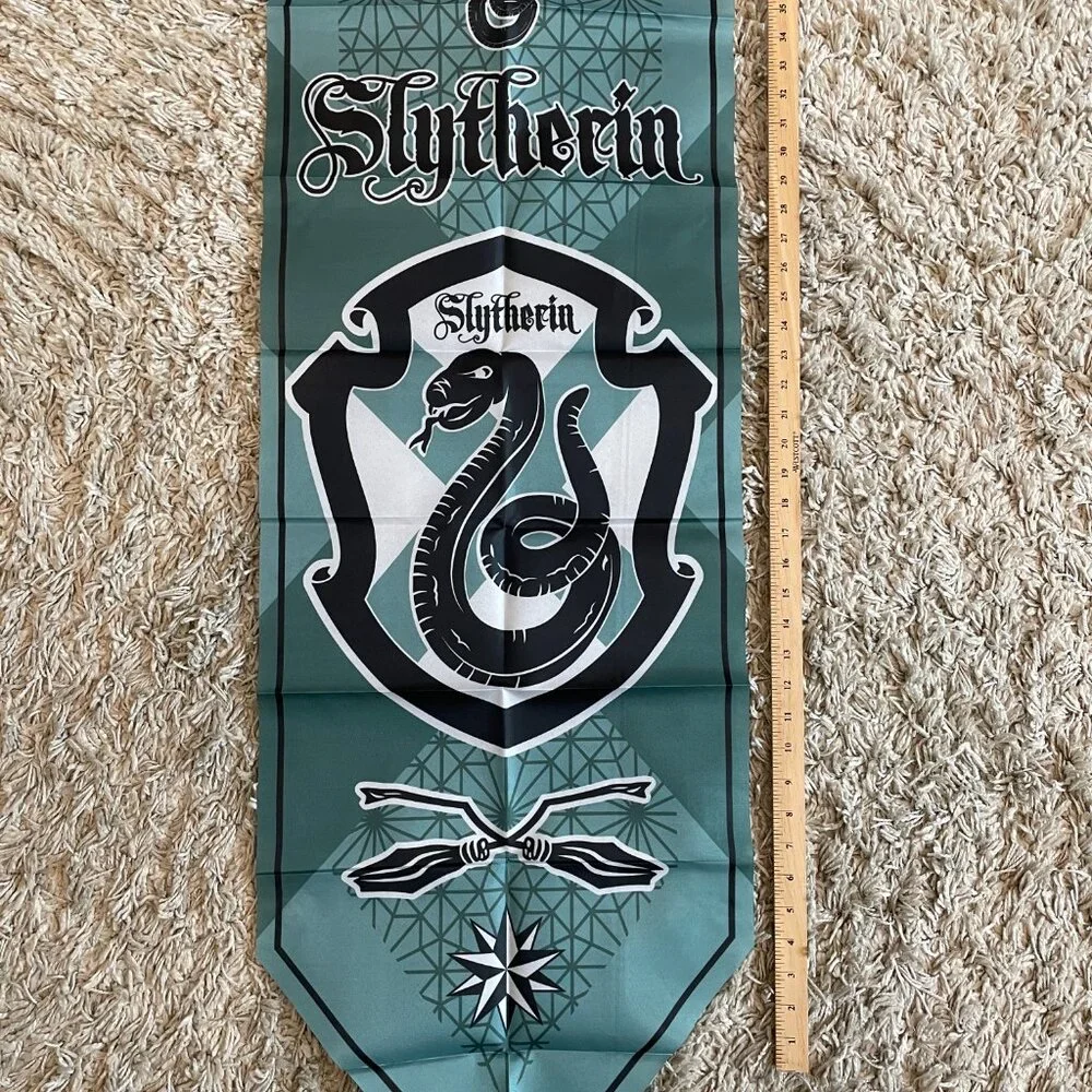 Large Hogwarts House Banners Flags and Harry + Hermione Wands - NEW - Picture 2 of 4